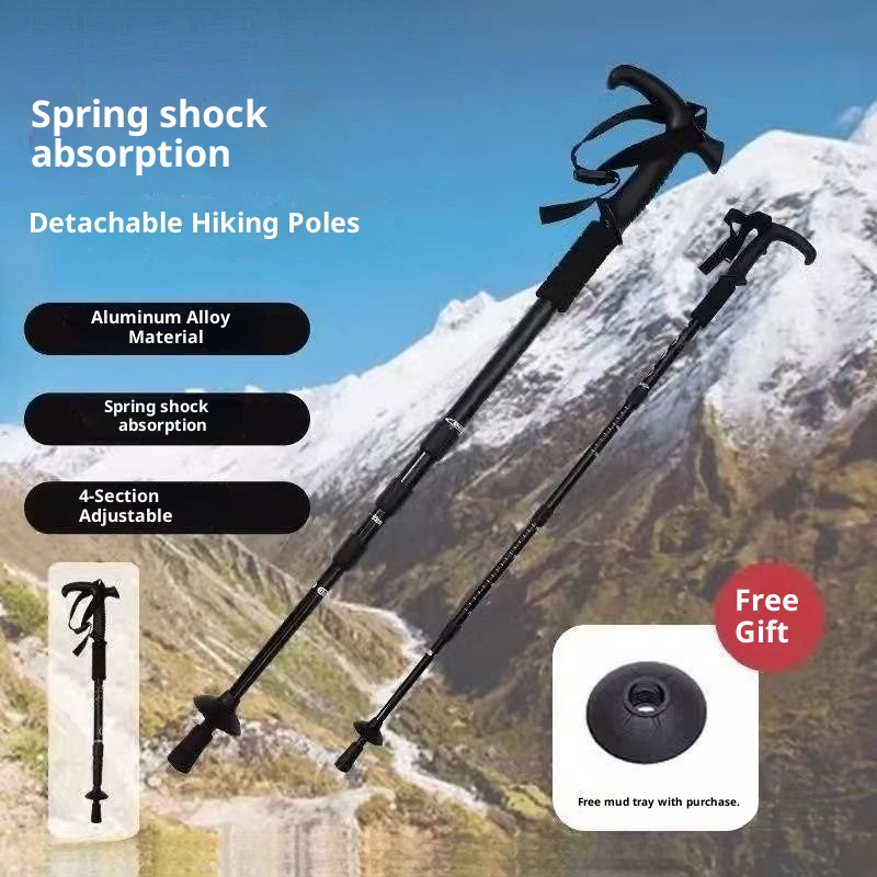 001 Trekking Professional Outdoor Faltkletterstock Carbon Teleskop Wanderstock Großhandel_voghion.com