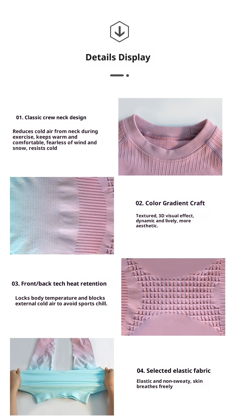 001 Maglia da sci funzionale a compressione monopezzo, elastica e ad asciugatura rapida per bambini, strato di base traspirante e caldo._voghion.com