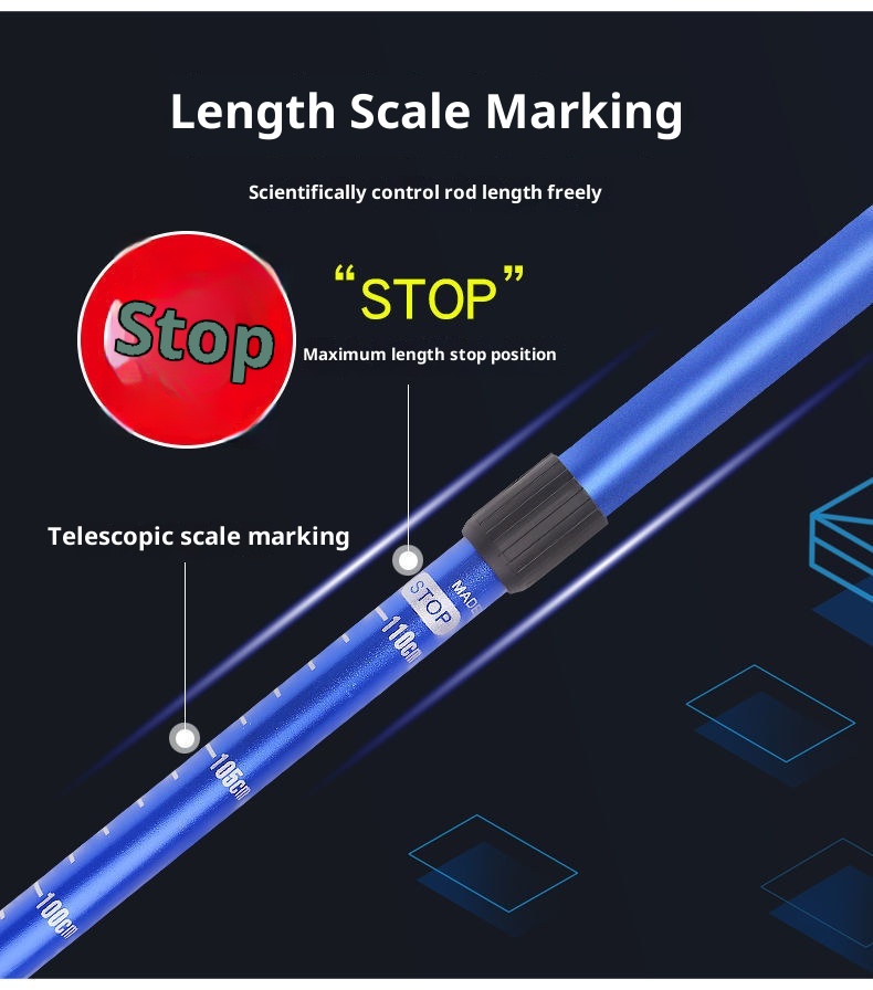 001 Attrezzatura per l'escursionismo: bastoncini da trekking, stampelle per anziani, camminata, escursionismo telescopico in lega di alluminio ultraleggero_voghion.com