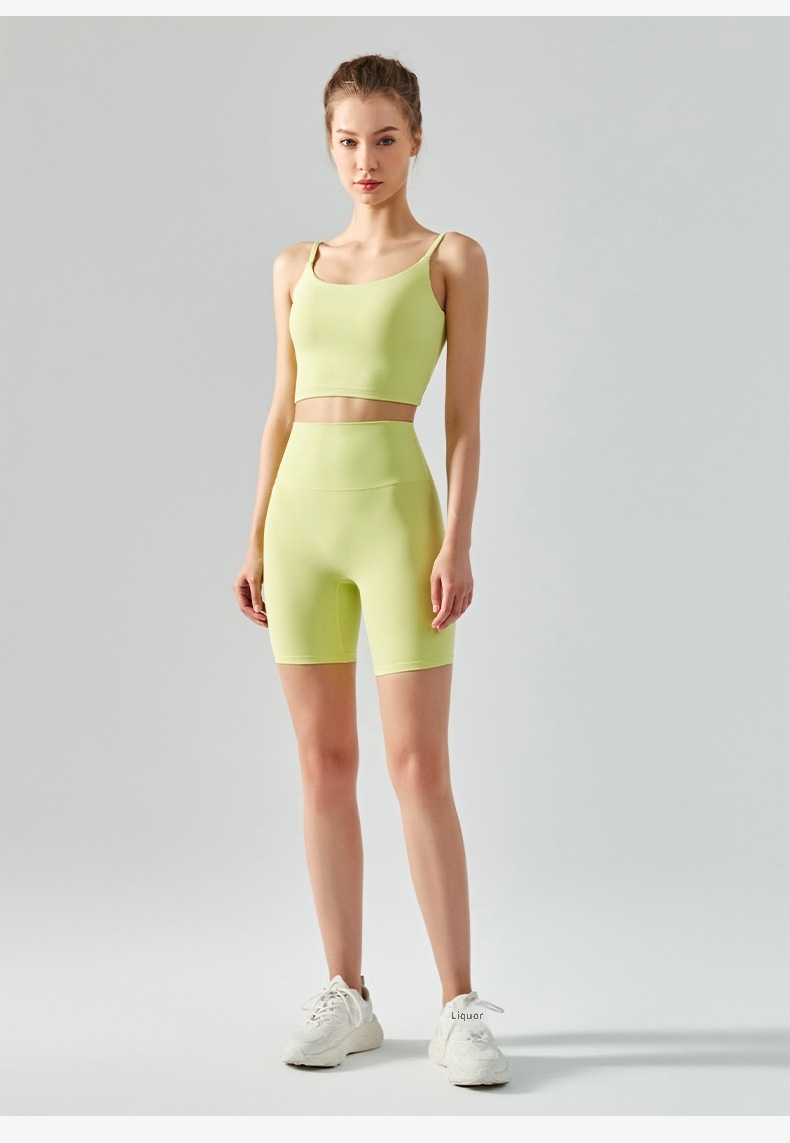 Skin-Friendly Barely-There Feel Size-Free Four-Quarter Shorts High Waist Seamless Fitness Sports Tight Outdoor Training_voghion.com