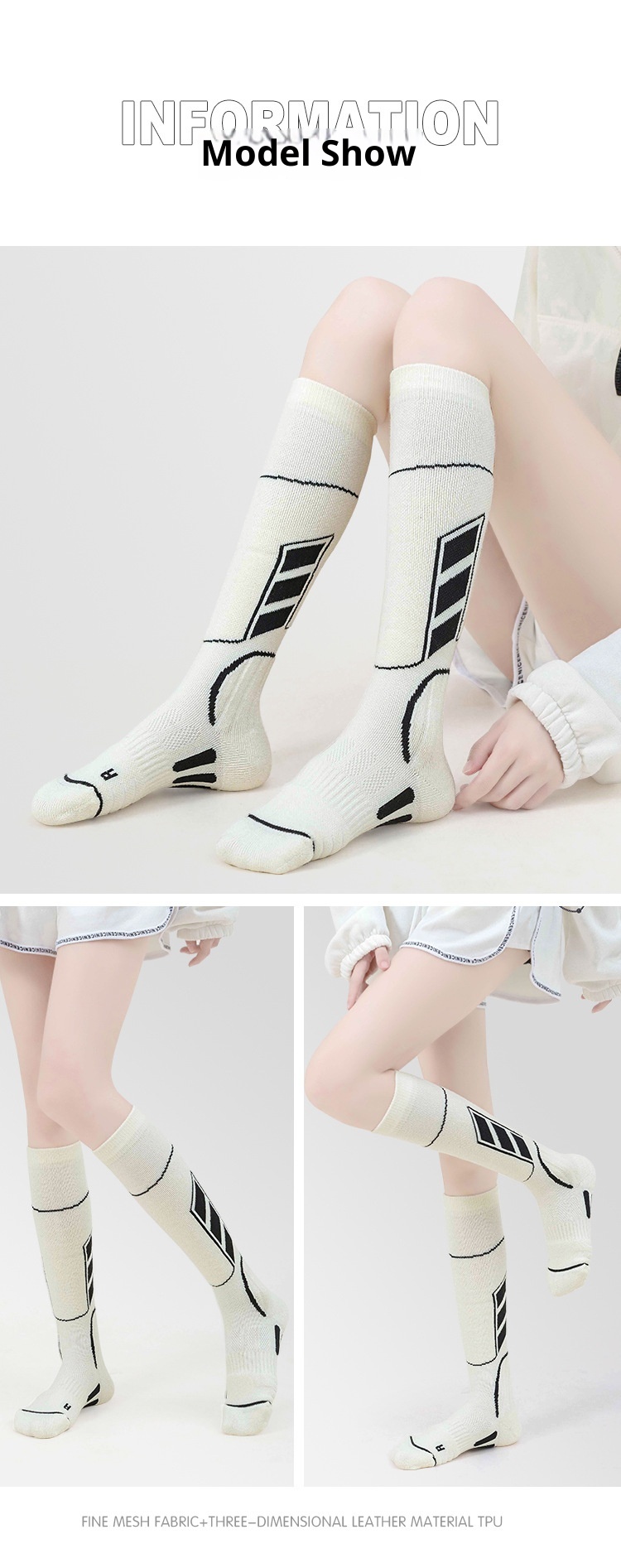 ActiveGo ActiveGo Sport's House Women's Winter Long Thickened Terry Climbing Merino Wool Ski Socks_voghion.com