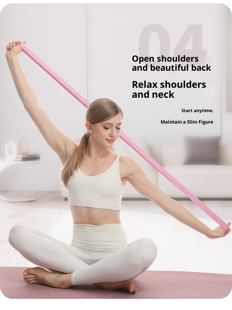 001 208 Fascia elastica per esercizi di apertura della schiena con resistenza elevata in lattice per yoga e danza_voghion.com