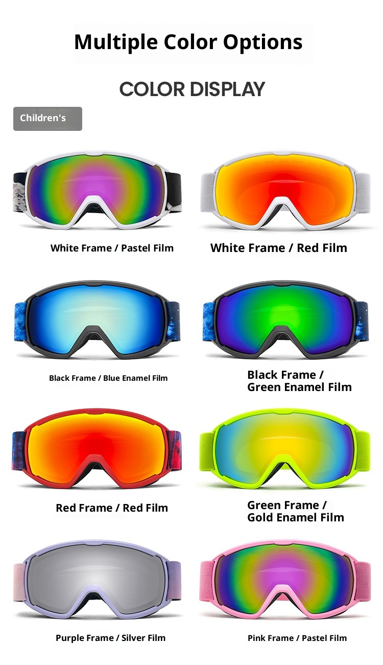 001 Occhiali da neve per bambini, ragazzi e ragazze, traspiranti, antiappannamento, cilindrici, da uomo_voghion.com