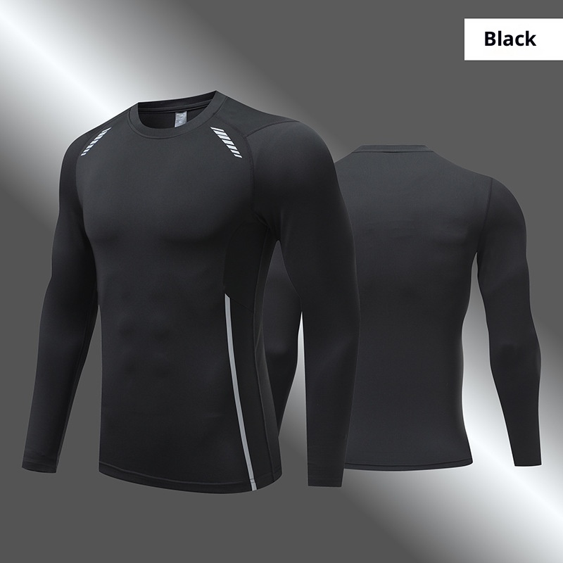 001 2024 Autumn New Quick-Dry Long Sleeve Compression Shirt For Men, Cycling Skiing Base Layer, Children's Running Sports_voghion.com