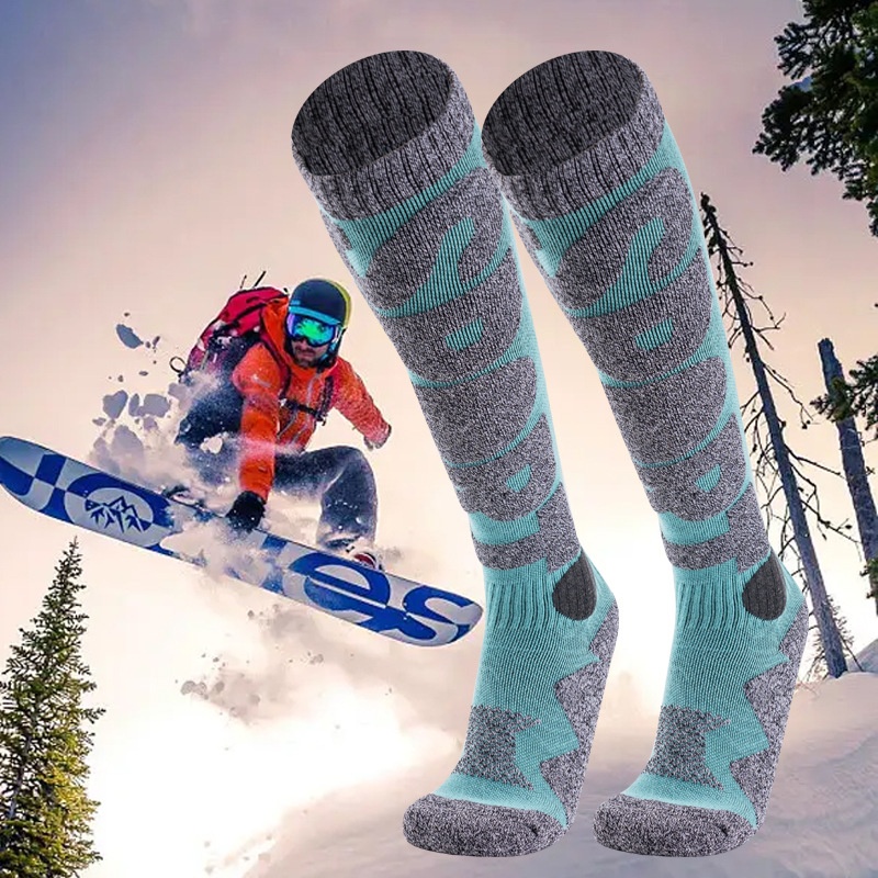ActiveGo ActiveGo Ski Warm Over-the-Knee Suitable For Snowboarding Outdoor Sports Long Tube Hiking Performance Socks_voghion.com
