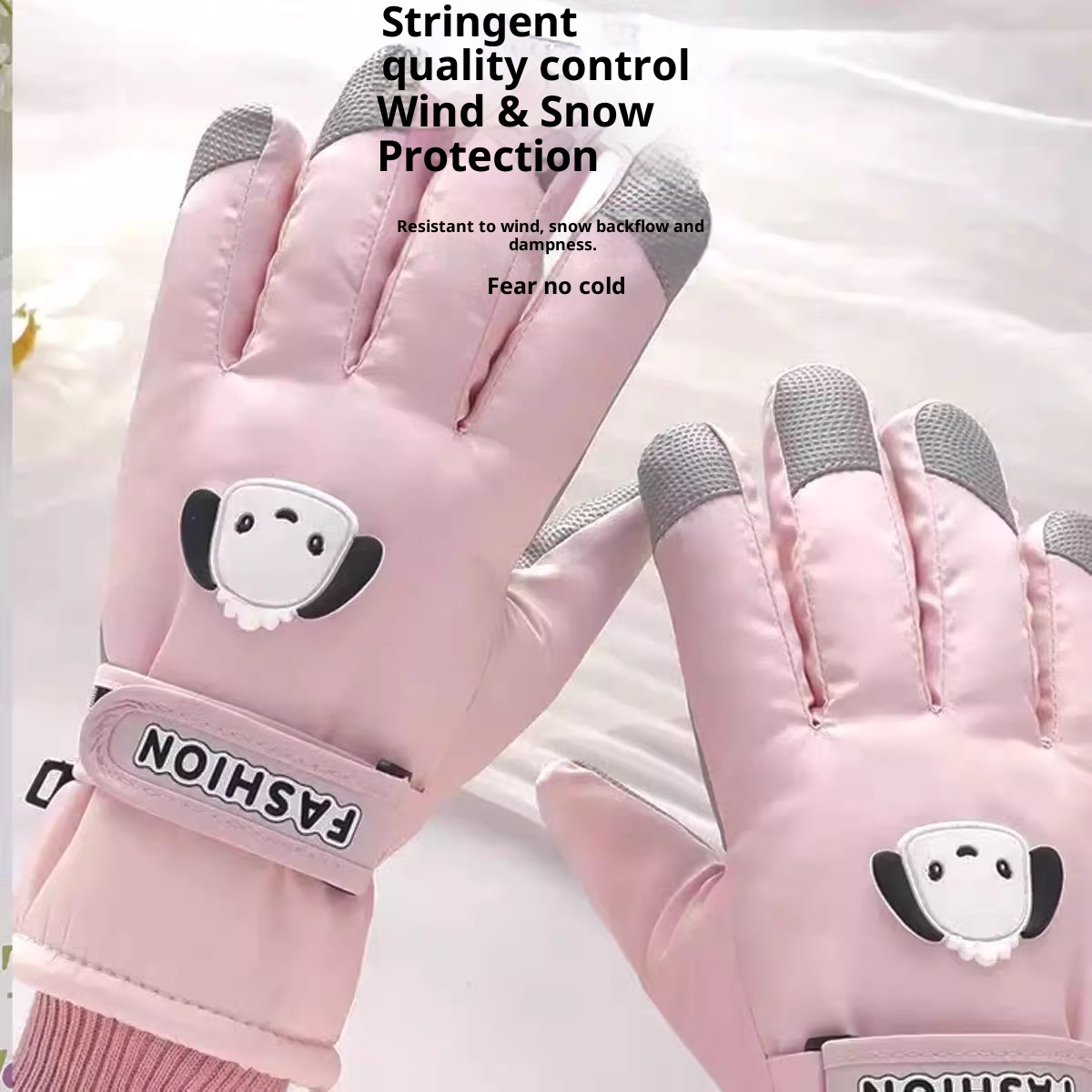 001 Fietshandschoenen voor dames Winterbezorging Elektrische scooter Motorfiets Ski Leuke verdikte fleece_voghion.com