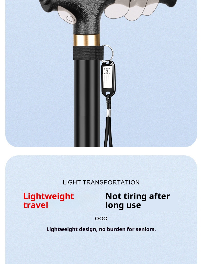 001 Elderly Telescopic Four-Legged For Seniors Special Armrest Cane Lightweight Multifunctional Non-Slip Walking Stick_voghion.com