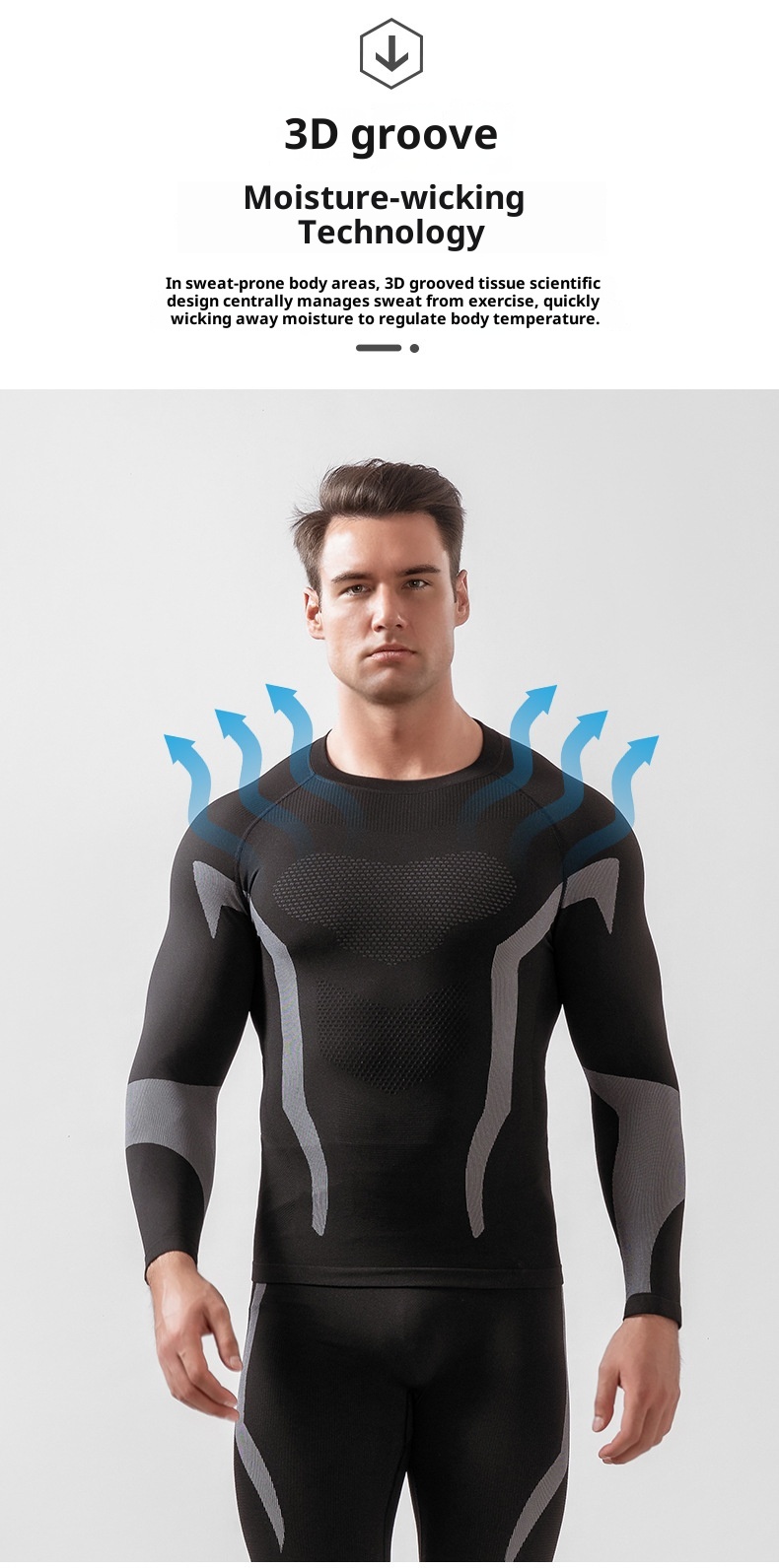 001 Autunno Inverno Sci Asciugatura Rapida Genitore-Bambino Set Uomo Donna Strato Base Abbigliamento Aderente a Compressione Ciclismo Sport All'Aria Aperta_voghion.com