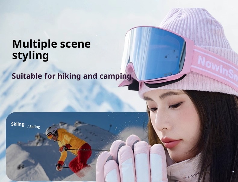 Gants de ski ActiveGo pour femmes, collection hiver 2025, doublés polaire, chauds et épais, résistants au froid, imperméables et compatibles écrans tactiles._voghion.com