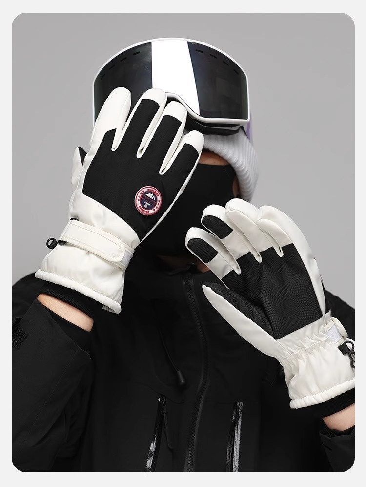 001 Winterskihandschoenen voor mannen en vrouwen, buitensporten, elektrische fiets, fleecevoering, warm, winddicht, waterafstotend,_voghion.com