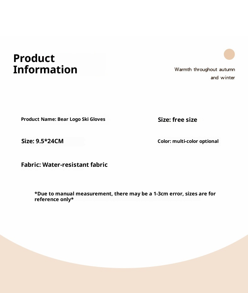 001 Ski Warme, wasserabweisende Handschuhe für Studentinnen mit niedlichen Bärenohren, Touchscreen-Funktion, Winter-Radfahren, kältebeständig, verdickt, Outdoor-Handschuhe_voghion.com