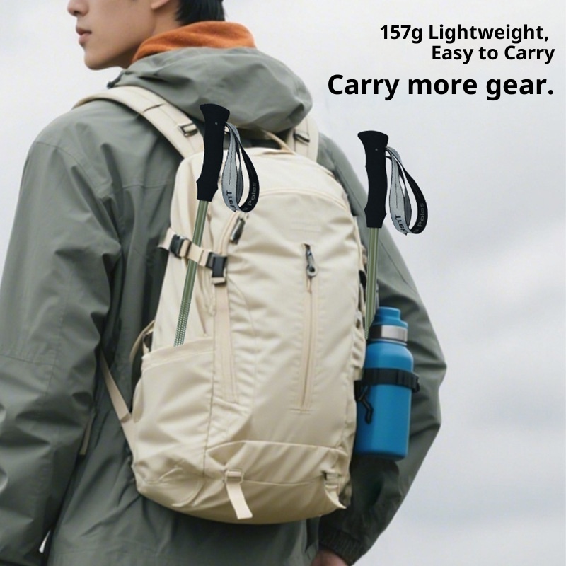 Bastón telescópico ultraligero de fibra de carbono 001 para trekking, de tres secciones, para hombres y mujeres, ideal para senderismo, escalada y actividades al aire libre._voghion.com