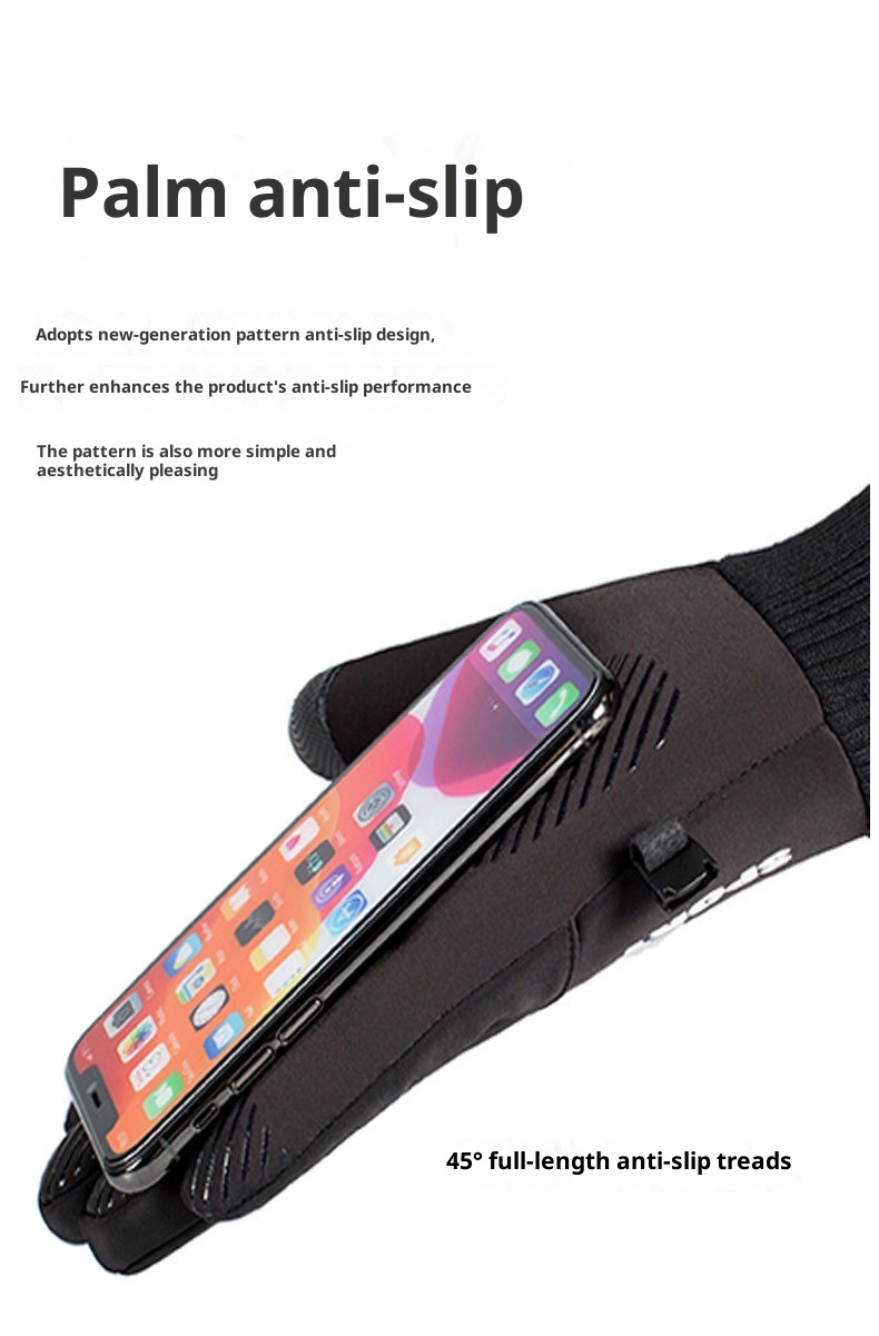 ActiveGo Outdoor Heren Winter Fleece-gevoerd Warm Touchscreen Antislip Fietsen Wandelen Skiën Waterdicht Winddicht Sporthandschoenen_voghion.com