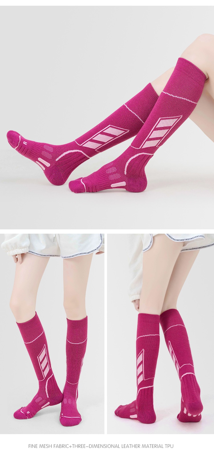 ActiveGo ActiveGo Sport's House Women's Winter Long Thickened Terry Climbing Merino Wool Ski Socks_voghion.com