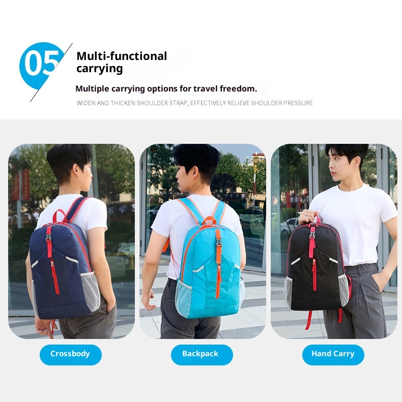 001 Nuovo zaino di grande capacità per uomo e donna, borsa portaoggetti pieghevole, borsa da escursionismo e ciclismo ultraleggera e resistente all'acqua_voghion.com