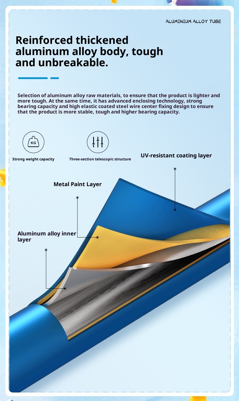 001 Bastón de trekking infantil ultraligero LACAL para exteriores, senderismo, escalada y viajes. Bastón telescópico especial._voghion.com