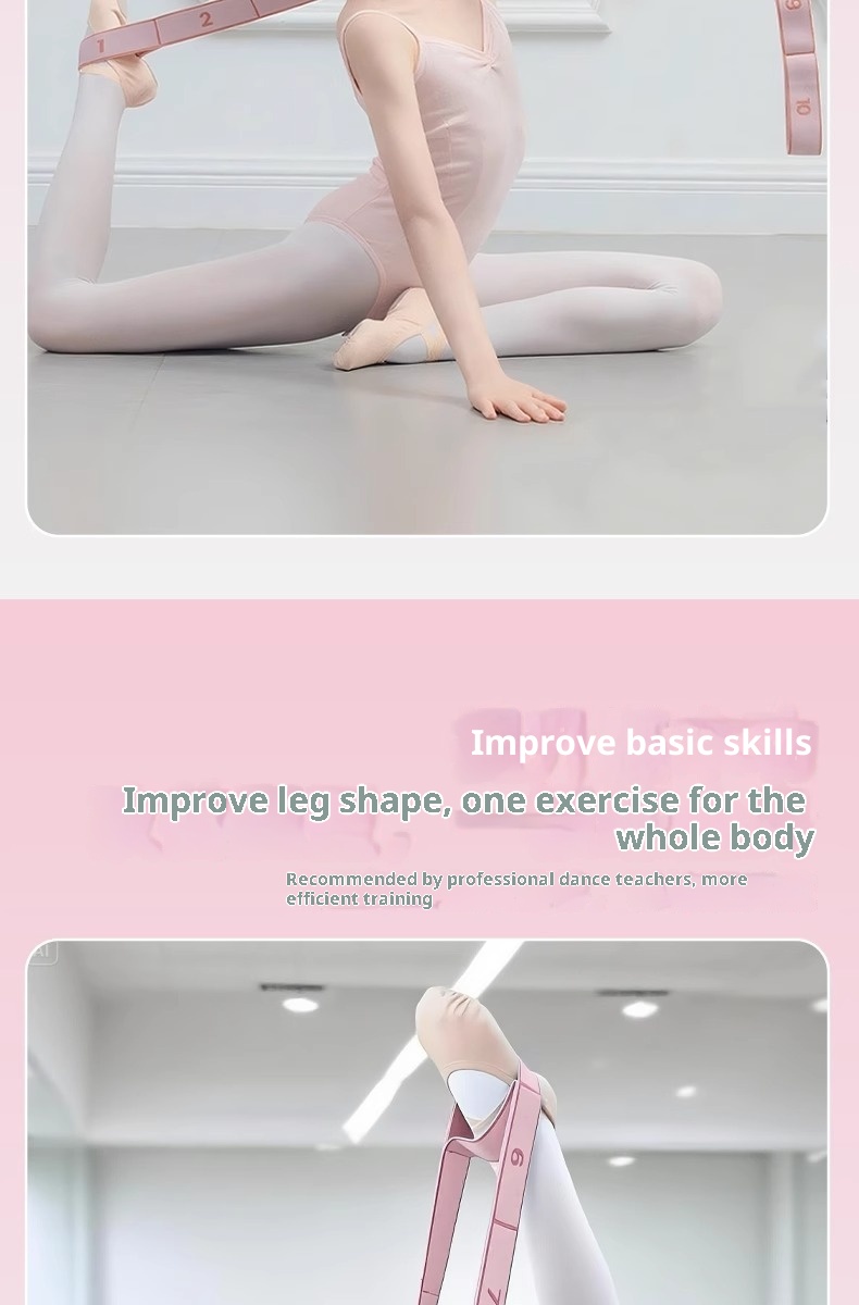 001 Esercizio di stretching per balletto con corda elastica digitale segmentata per studenti di danza per bambini_voghion.com