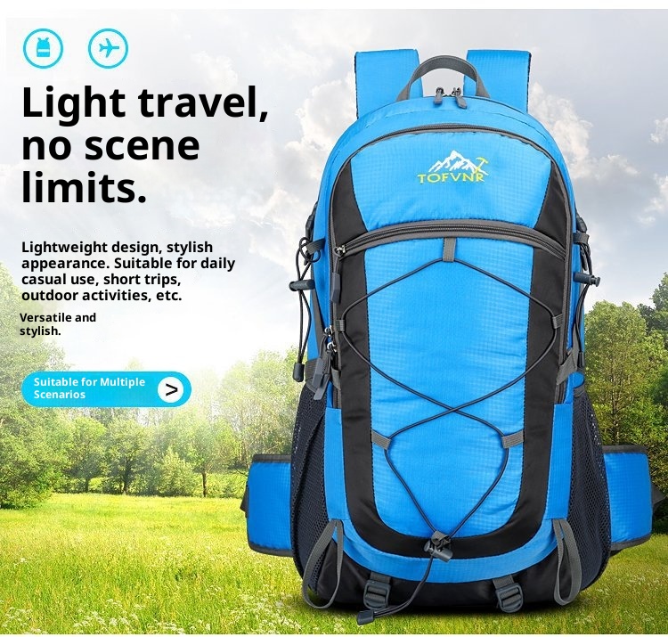001 Hiking Trekking Dubbele Schouder 40L Outdoor Rugzak Nylon Lichtgewicht Waterdichte Multifunctionele Reistas_voghion.com