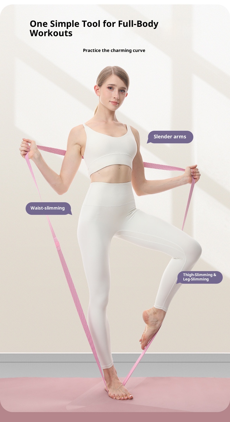 001 208 Fascia elastica per esercizi di apertura della schiena con resistenza elevata in lattice per yoga e danza_voghion.com