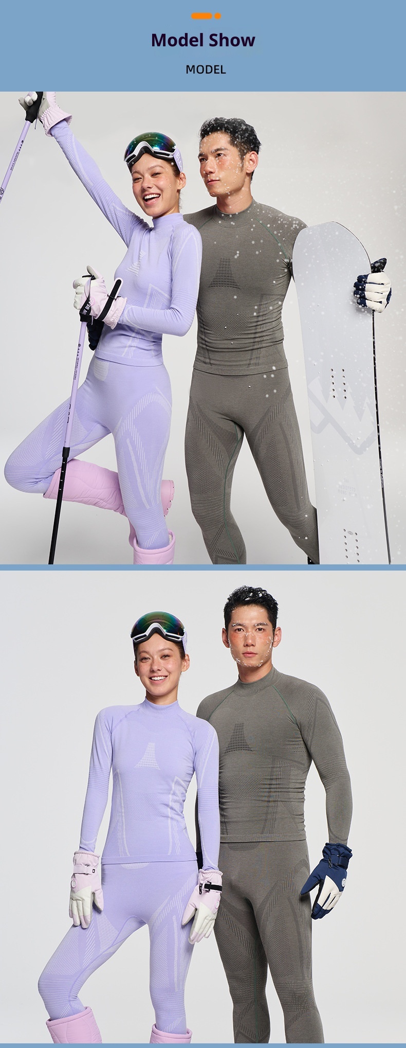 001 Outdoor-Ski-Thermo-Unterwäsche-Set, schnelltrocknend, für Damen und Herren, schweißableitende Basisschicht für Bergsteigen, Profisport_voghion.com