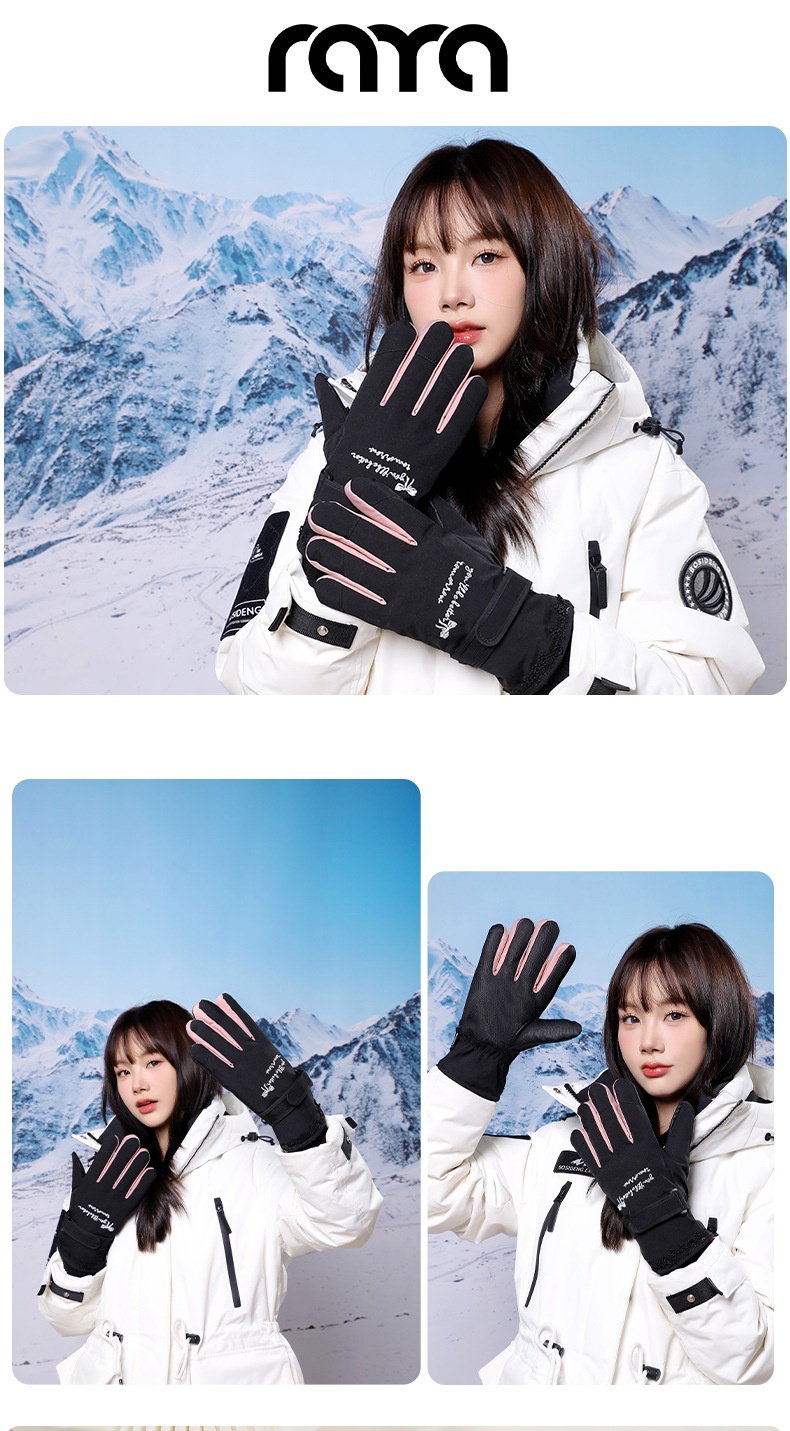001 Damen-Ski 2025 Neu Herbst Winter Fleecegefüttert Verdickt Warm Kältebeständig Winddicht Touchscreen Elektrofahrradfahren_voghion.com