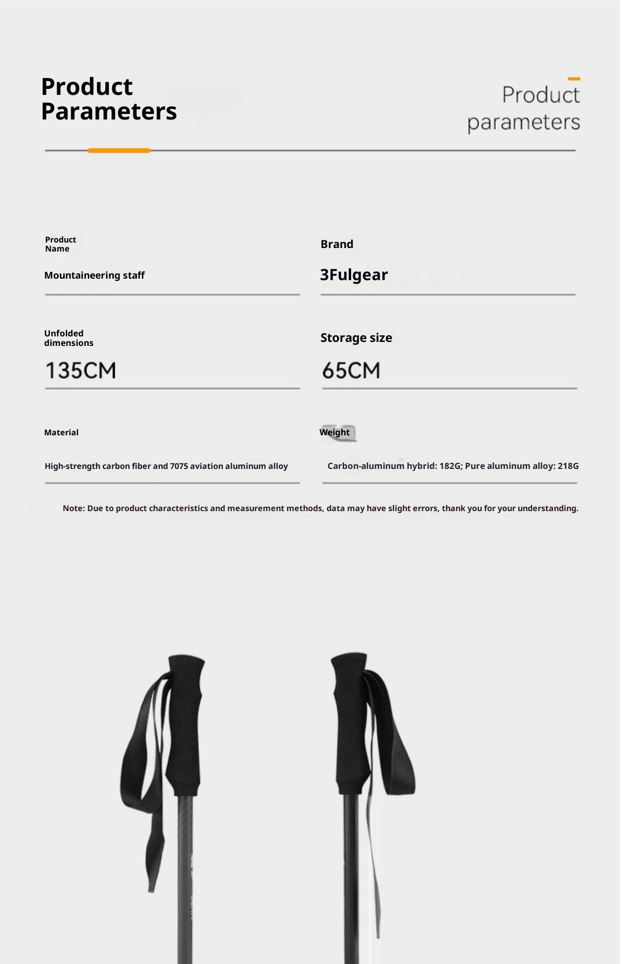 001 Sanfeng Ultra-light Fiber Trekking Poles Outdoor Telescopic Carbon Aluminum Alloy Walking Sticks Hiking Climbing_voghion.com