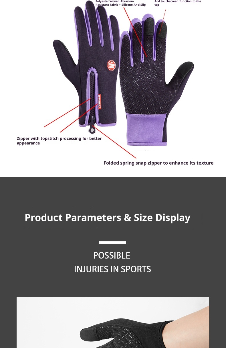 001 Heren en dames hardlopen bergbeklimmen skiën fietsen buiten warme sport handschoenen waterbestendig touchscreen lente herfst_voghion.com