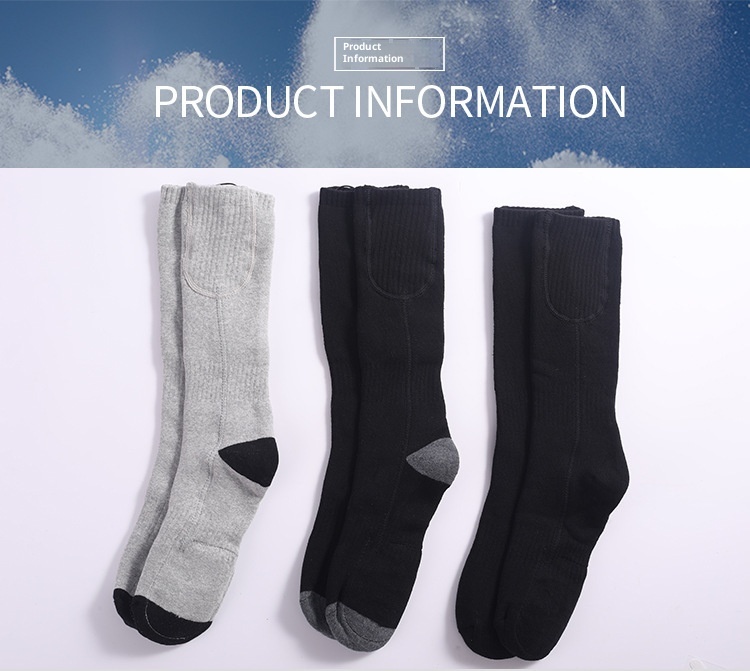 001 001 Scaldapiedi elettrico riscaldato ricaricabile per sci, per donna, inverno, uomo, calzini riscaldanti spessi e caldi all'ingrosso_voghion.com