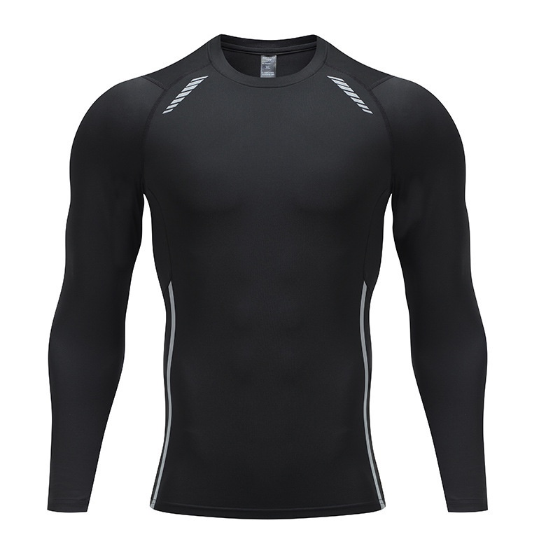 001 2024 Autumn New Quick-Dry Long Sleeve Compression Shirt For Men, Cycling Skiing Base Layer, Children's Running Sports_voghion.com