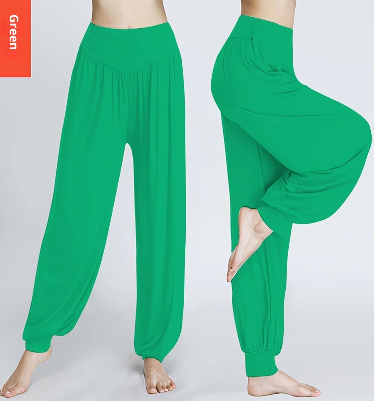 001 New Style Foreign Trade Cross-Border Yoga Modal Exercise Sports Long Square Dance Loose Plus Size Lantern Pants_voghion.com