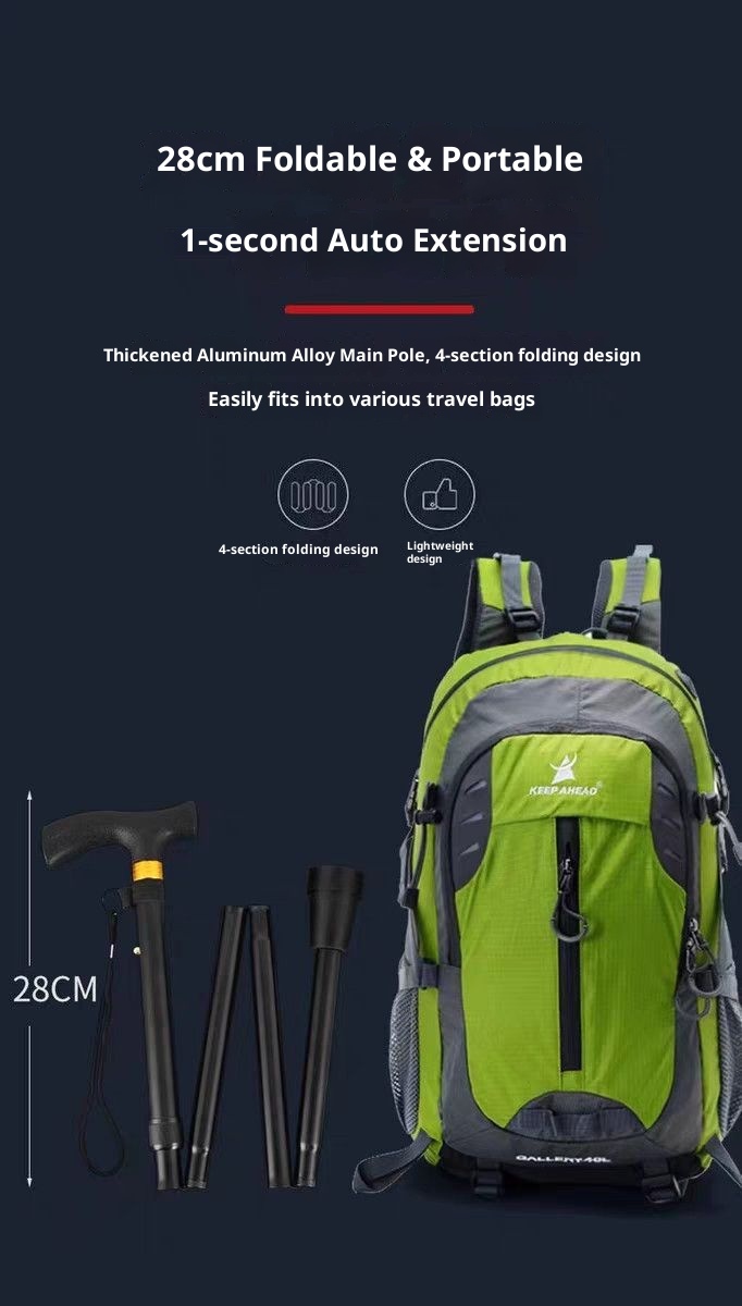 001 Foldable Cane Portable Ultra-light Elderly Walking Outdoor Hiking Stick_voghion.com