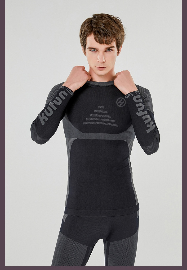 001 Kufeng Quick-Dry Sweat Wicking Thermal Compression Alpinismo Intimo Professionale Tuta da Sci Pantaloni Base Layer Per_voghion.com