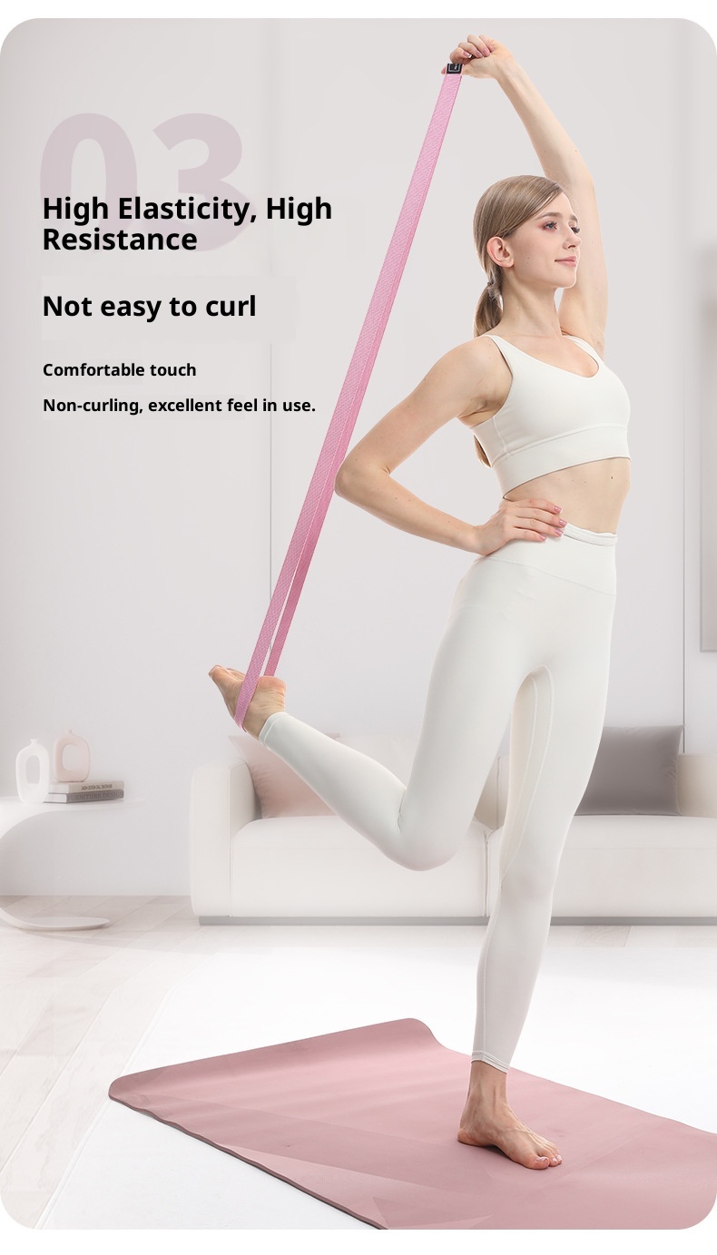 001 208 Fascia elastica per esercizi di apertura della schiena con resistenza elevata in lattice per yoga e danza_voghion.com