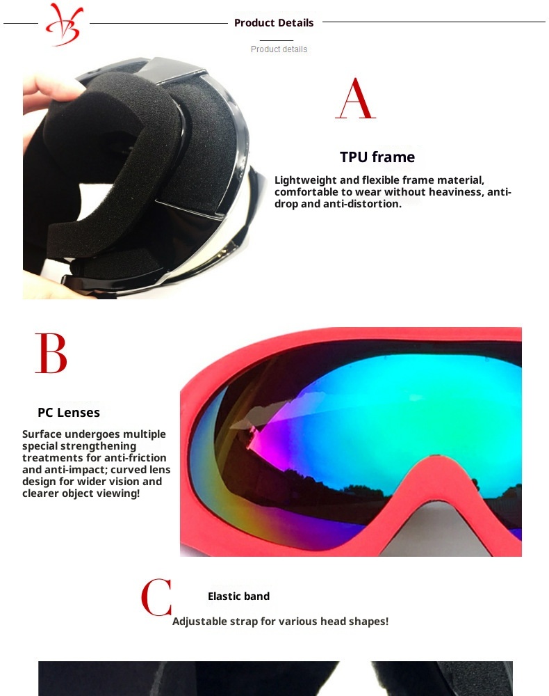 001 Occhiali da sci per moto fuoristrada X400 disponibili in magazzino per uomo e donna_voghion.com