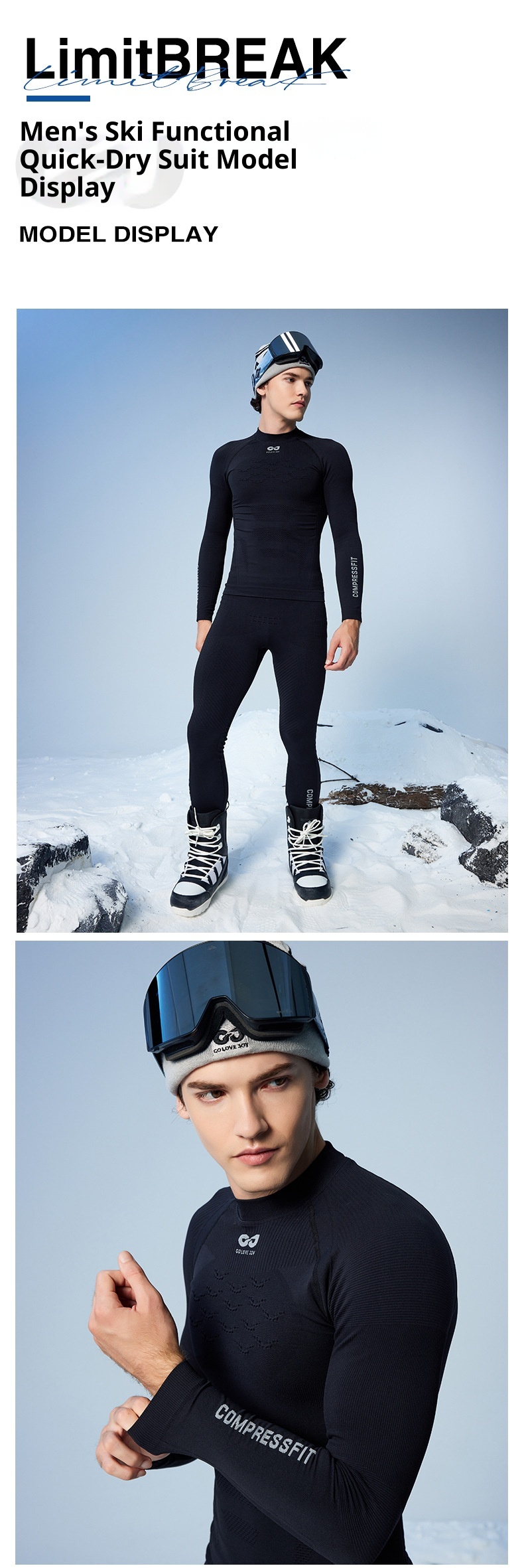 001 Men's Quick-Dry Skiing Jacket Winter Outdoor Cycling Running Mountaineering Sports Functional Compression Base Layer_voghion.com