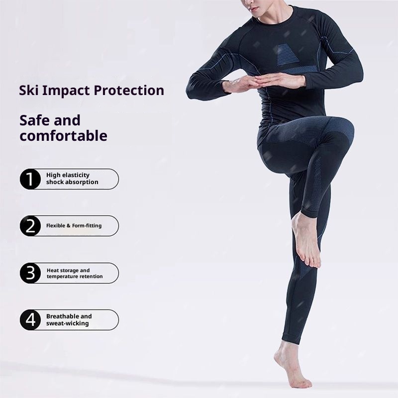Sous-vêtements thermiques fonctionnels d'extérieur (automne/hiver) imperméables et résistants au froid, pour le ski, la course à pied, la randonnée et l'alpinisme, pour hommes et femmes._voghion.com