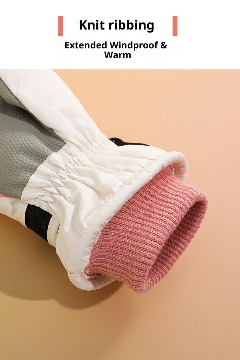 001 Cross-Border Winter Children's Ski Fleece-Lined Thickened Touchscreen Cycling Anti-Slip Windproof Student Cartoon Warm_voghion.com