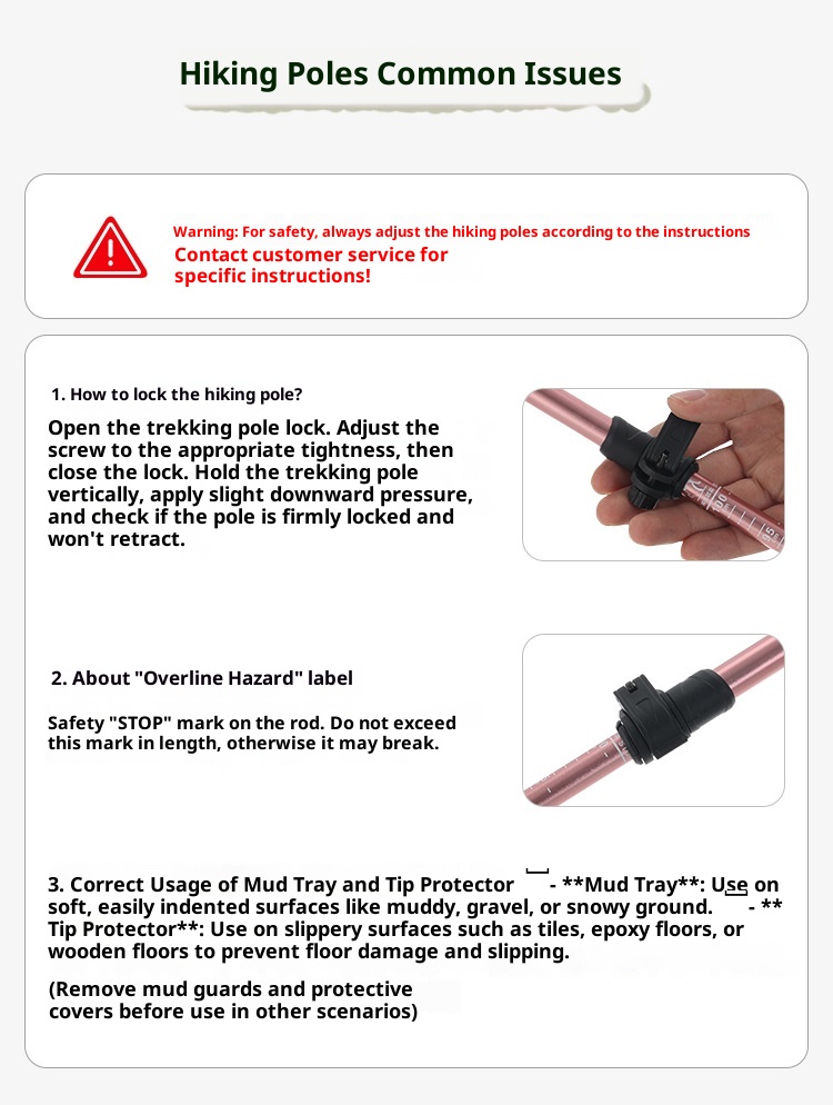 001 Children's Trekking Pole Three-Section Telescopic Foldable Walking Stick Aluminum Alloy Ultra-Light Portable Outdoor_voghion.com