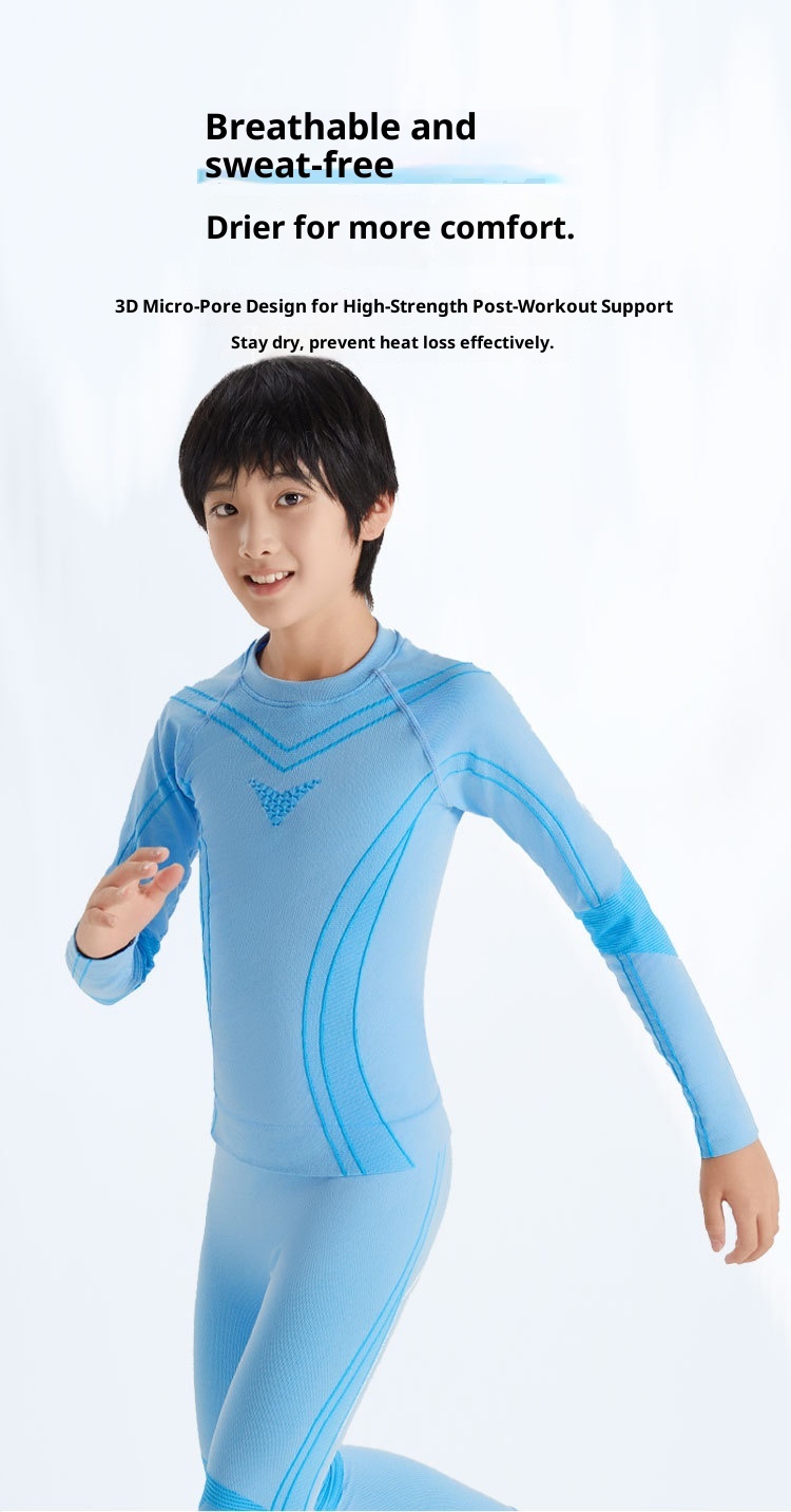 001 Quick-Dry Clothing For Children, Thermal Compression Functional Underwear, Boys And Girls Sweat-Wicking Breathable Set,_voghion.com