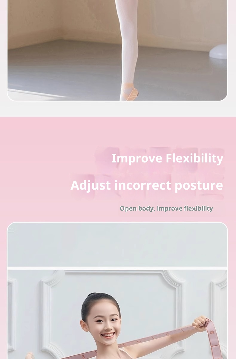 001 Esercizio di stretching per balletto con corda elastica digitale segmentata per studenti di danza per bambini_voghion.com