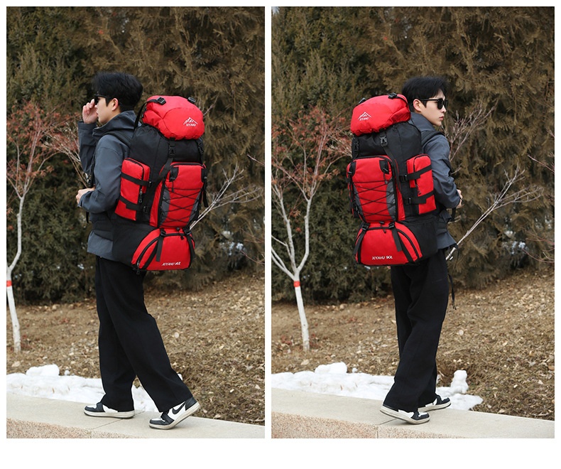 001 Nuovo zaino da 90 litri per alpinismo, leggero e impermeabile, da uomo, casual, da viaggio, da escursionismo, da campeggio_voghion.com