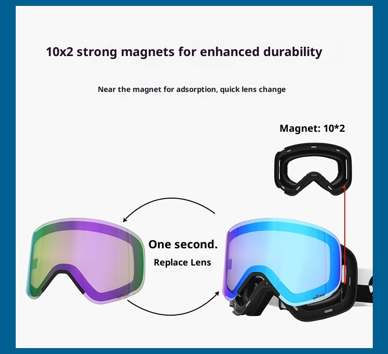 001 Manufacturer In-Stock Unisex Magnetic Cylindrical Ski Glasses Anti-Fog Snow Goggles Protective Gear_voghion.com