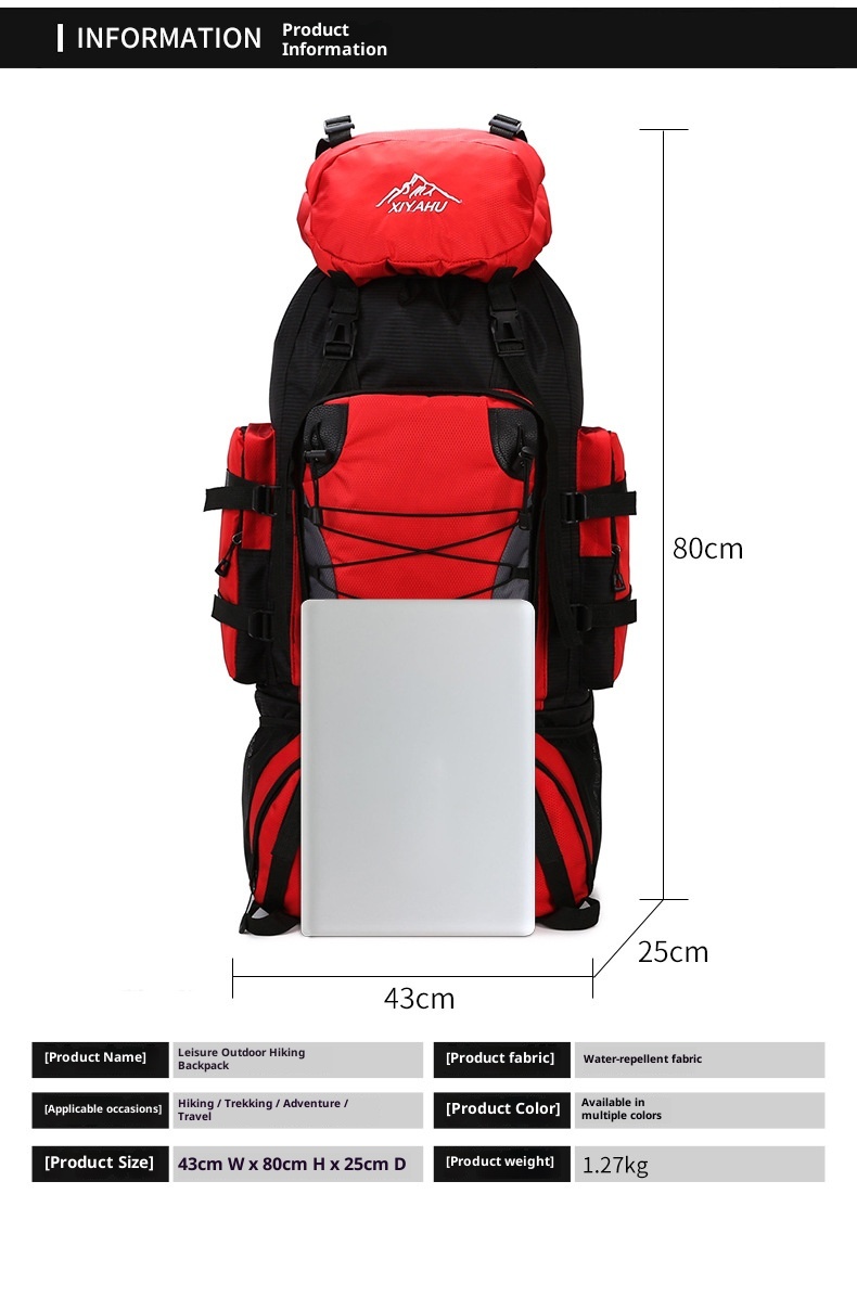 001 Nuovo zaino da 90 litri per alpinismo, leggero e impermeabile, da uomo, casual, da viaggio, da escursionismo, da campeggio_voghion.com