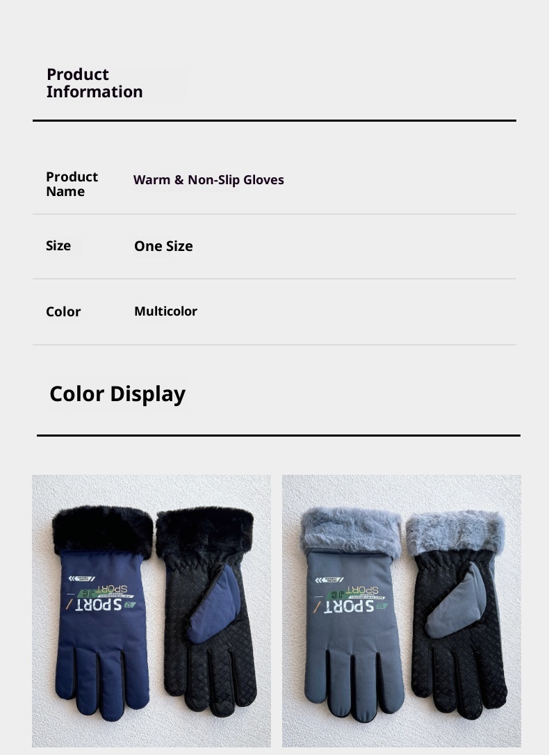 001 Manufacturer Wholesale Outdoor Motorcycle Electric Bike Fleece Lined Thickened Warm Gloves Autumn Winter_voghion.com