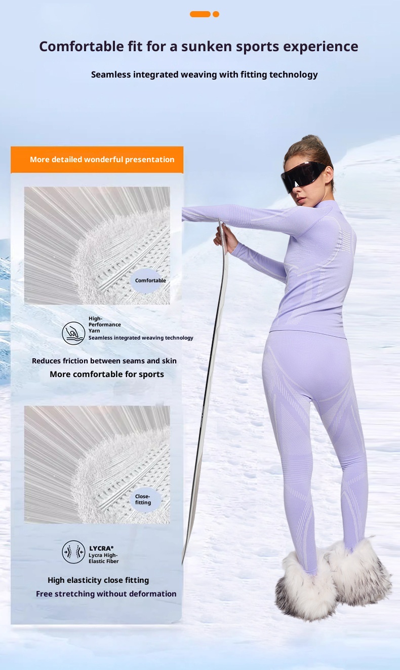 001 Outdoor-Ski-Thermo-Unterwäsche-Set, schnelltrocknend, für Damen und Herren, schweißableitende Basisschicht für Bergsteigen, Profisport_voghion.com