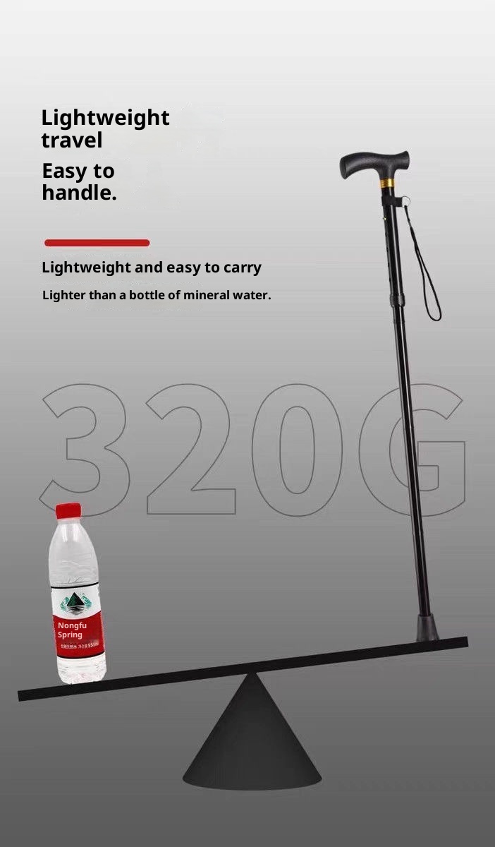 001 Foldable Cane Portable Ultra-light Elderly Walking Outdoor Hiking Stick_voghion.com