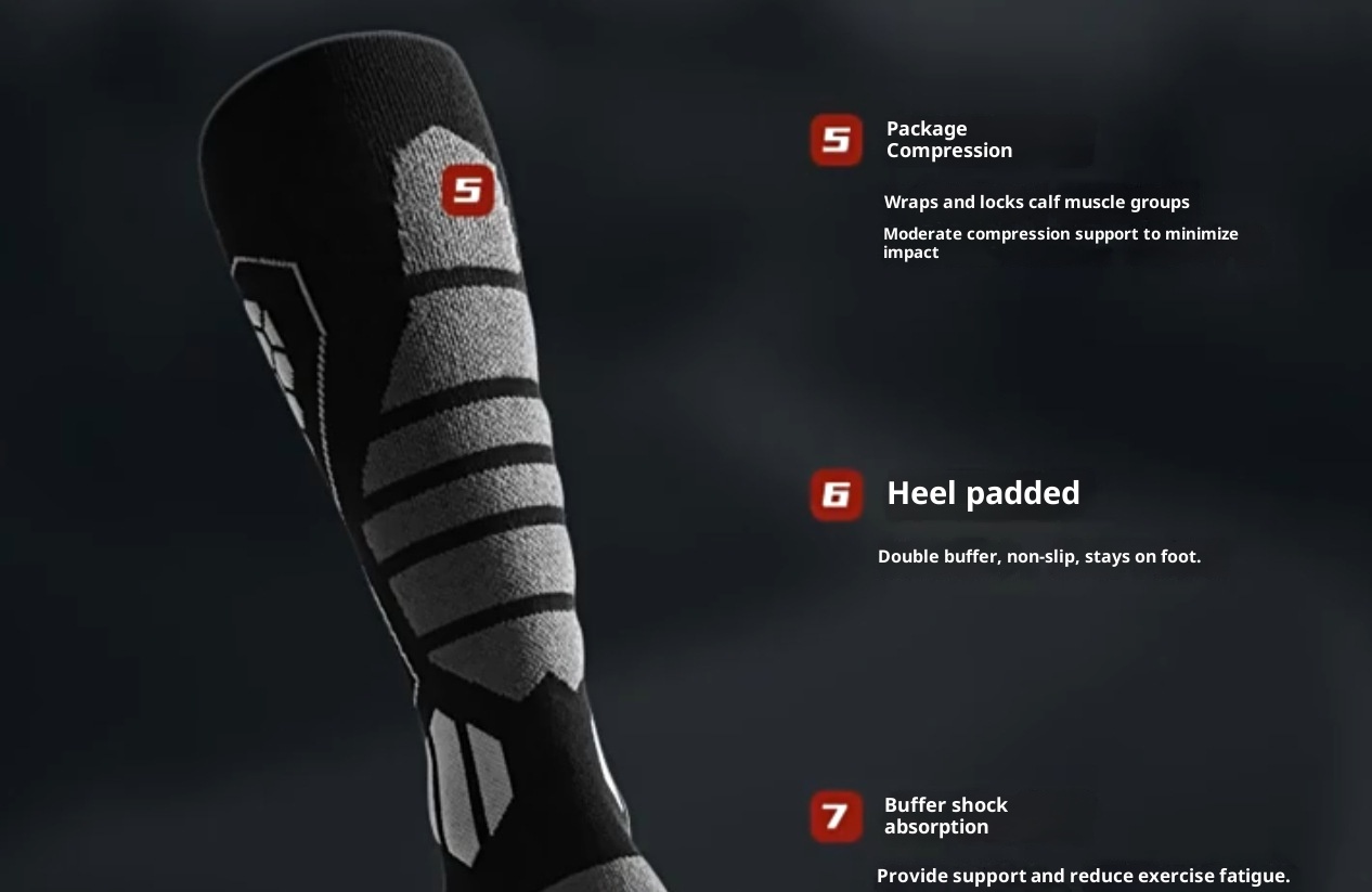 ActiveGo ActiveGo Uomo Sci Invernale Caldo Ispessito Lungo Donna Professionale Ciclismo Alpinismo Corsa Escursionismo Compressione Metà Polpaccio_voghion.com