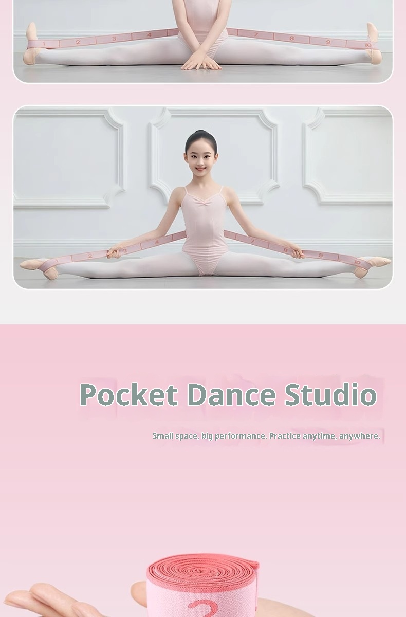 001 Esercizio di stretching per balletto con corda elastica digitale segmentata per studenti di danza per bambini_voghion.com