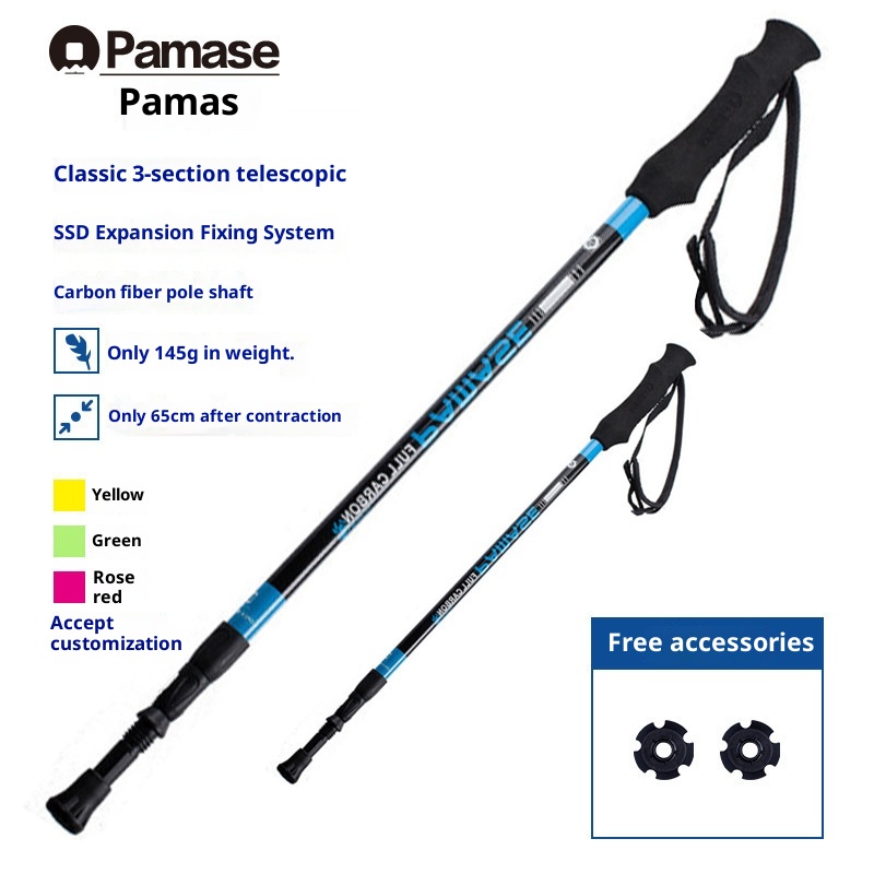 001 Muma Ren Zaino da trekking in lega di alluminio, ammortizzatore, pieghevole, regolabile, telescopico, da viaggio, per sci e trekking_voghion.com