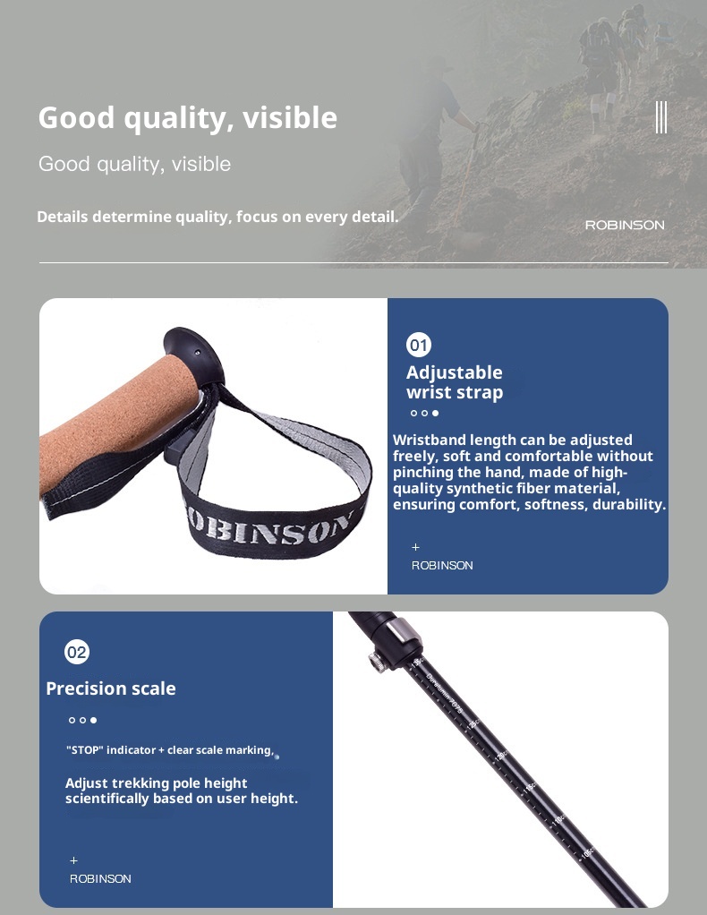 001 Robinson Dreiteiliges, ultraleichtes, tragbares Teleskop-Wanderzelt aus Aluminiumlegierung mit externem Schloss und für Outdoor-Sportarten wie Wandern und Spazierengehen_voghion.com